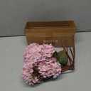 Artificial Flower Fake Silk Hydrangea Heads Bouquet with Stems Bulk for Fall Decoration Table Center Christmas Indoor Outdoor Faux Floral Realistic with Leaves Plants Crafts
