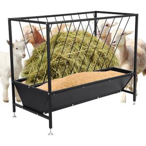 Goat Hay Feeder, Pasture Hay Feeder 70 Gallon Hay Grain Livestock Feeder