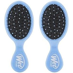 Wet Brush Detangling Brush, Mini Detangler (Sky), Wet & Dry Tangle-Free Hair Brush for Women & Men, No Tangle, Soft and Flexible Bristles for Straight, Curly, and Thick Hair (Pack of 2)