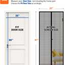 MAGZO Magnetic Screen Door Fit Door Size 35 x 80 Inch, Screen Size 37" x 81" Self Sealing Mesh with Hook & Loop Strip, Black
