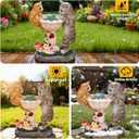 Garden Cat Statue with Solar Lights - Outdoor Garden Decor Kitten Ornament for Lawn, Yard, Patio, Balcony - Unique Birthday/Housewarming Gifts for Women, Mom, Grandma, Cat Lovers