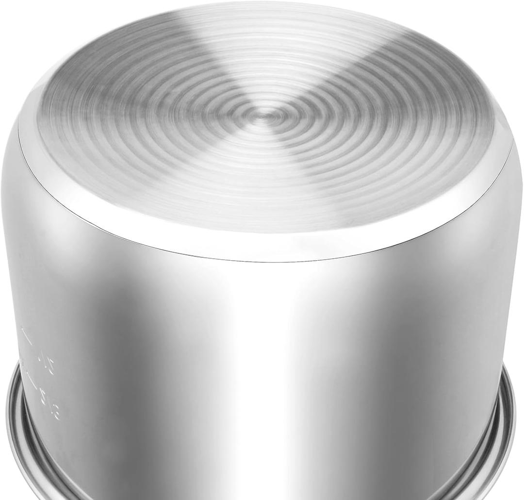Stainless Steel Inner Pot for Instant Pot 6QT, Upgrade Replacement Pot for Instant Pot 6 Quart, Food Grade 304 (18/8) Stainless Steel Insert for Instantpot with Thick Bottom, Non-Toxic (No Teflon)