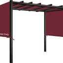 17x6.8 Ft Universal Pergola Replacement Canopy, Outdoor Canopy Shade Cover(Cover Only) (Red)