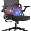 Ergonomic Office Chair - 400LB Comfy Desk Chairs with Headrest and Lumbar Back Support, Heavy Duty Mesh Computer Chairs with Wheels and Arms for Home Office, Study, Bedroom and Dorm (04black)