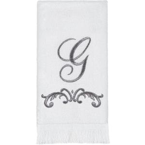 Avanti Linens 13464WPW Monogrammed Fingertip Towels, G , White