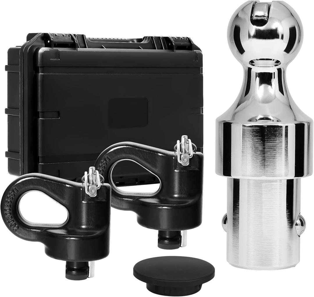 60692 Puck System Gooseneck Hitch Ball Kit, Upgraded 38k 2-5/16 in Hitch Ball, Compatible with 2013-2024 Ford F250 F350 F450, 2016-2024 Chevrolet Silverado, GMC Sierra & Nissan Titan XD