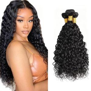 Wet And Wavy Human Hair Bundles Water Curly 3 Bundles Hair Weave 24 26 28 Inch Natural Black Water Wave Bundle Unprocessed Brazilian Hair Extensions 50 Grams Per Bundle