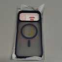 TORRAS Stronger Magnetic & Shockproof for iPhone 17 Pro Max Case, Fit for MagSafe, Military Grade Drop Protection, Camera Control, DIY Button, Slim Fit for iPhone 17 Pro Max Case Translucent Deep Blue