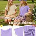 YooAurvox 3 Pack Girls Crop Tops, 3-Color, 9-10 Years