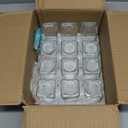 ROYALHOUSE 12 Pcs Glass Spice Jars/Bottles - 4oz Empty Square Spice Containers with Spice Labels and Airtight Metal Caps with Shaker Lids