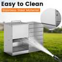 Automatic Rabbit Feeders for Cage Hay Feeder 4.5L Bunny Feeder Stainless Steel Rabbit Food Dispenser for Guinea Pig Squirrel Small Animals Trough