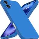 Compatible with iPhone 16 Case, Liquid Silicone Upgrade [Camera Protection] [Soft Anti-Scratch Microfiber Lining] Shockproof Phone Case (Blue)