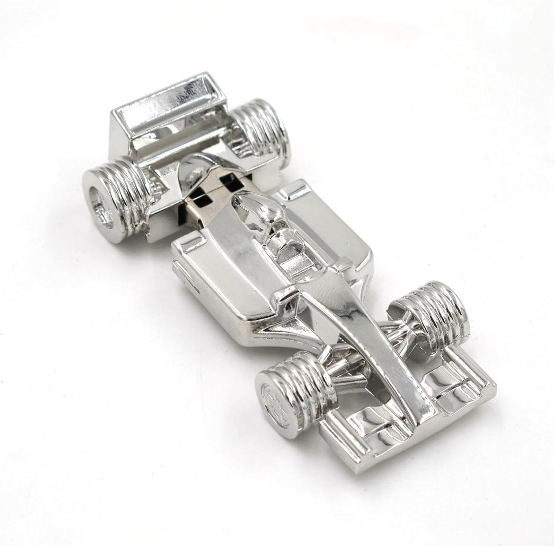 Metal USB Flash Drive Novelty Racing Car Design Portable Thumb Drive for Students Unique Gift for Friends PenDrive(Racing Car 64GB)