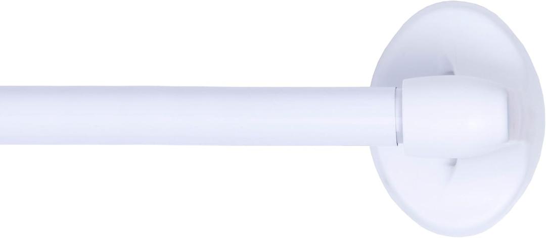 Kenney  Appliance Magnetic Curtain Rod, No-Drill Installation, Multi-use for Metal Windows, Doors, Appliances & Other Metal Surfaces, 5/8" Diameter, Adjustable 1628", White