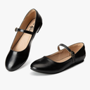 Trary Mary Jane Ballet Flats, Black Flats for Women, Ankle Strap Dressy Comfortable Flats Size 8