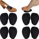 Chiroplax High Heel Cushion Inserts Pads (4 Pairs) Suede Ball of Foot Forefoot Metatarsal Anti Slip Shoe Insoles for Women