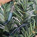 Christmas Garland 9 Ft by 12 Inch Prelit Fraser Fir Xmas Garland with 50 Lights, Real Like Lush and Classics Green Style for Indoor Outdoor Home Decoration (Brief-Classic_Plug-in)