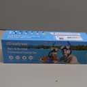 Greatever Dry Snorkel Set,Panoramic Wide View Anti-Fog Scuba Diving Mask,Professional Snorkeling Gear for Adults Kids (Large, Black Green)