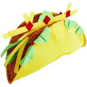 Juvale Plush Fiesta Taco Hat for Adults - 18 x 6 x 8 In, Multicolor - Sombrero-Style Headpiece & Funny Hat