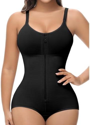 SHAPSHE Fajas Colombianas Moldeadoras Body Shaper Post Surgery Compression Garment Shapewear Tummy Control with Zipper, Size Small