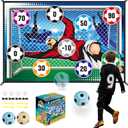 Anehono Soccer Ball Game Mat Set, Soccer Ball Indoor Target Toss Party Game, Sports Toys and Gift for Kids Boys Girls for 3 4 5 6 7 8 Year Old Boy Toys Birthday