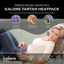 Microwavable Heating Pads for Winter Warmth, Back, Stomach & Head Comfort Kalore Cotton Tartan Neck Wrap Even Heat Distribution Hot Compress Bag Wheat Heat Pad XL Lavender Scent Purple