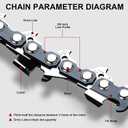 10 Inch Chainsaw Chain,3/8"LP Pitch,0.050" Gauge 40 Drive Links Fits for Remington, Worx, Craftsman and More(3chains)
