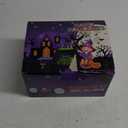 5FT Cute Halloween Inflatables Ghost, Blow Up Wizard Ghost with Pumpkin Black Cat for Garden Lawn Indoor Party Decor, Halloween Decorations Outdoor Inflatables