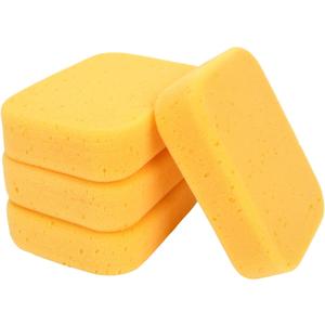 4PCS Large Car Wash Sponge  Sponges for Cleaning Extra Thick High-Density Pottery Sponges, Scratch-Free, Super Absorbent, Reusable for Auto Detailing, Waxing, and Cleaning