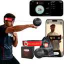 Boxing Reflex Ball with Punch Counter App, Fun Punch Game with Headband, Hand Eye Coordination Training | Boxing Equipment, Fitness Gift Ideas for Teen Boys and Anyone into MMA Training