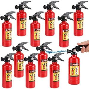 (Pack of 12) Fire Extinguisher Water Squirter Toys – 7” Firefighter Squirt Guns for Kids, Shoots Up to 25 Feet, Fun Fireman Summer Water Toys for Pool, Beach, & Party Favors