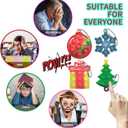 60Pcs Christmas Mini Pop Keychain Fidget Toys Mini Pop Keychain Rainbow Silicone Simple Fidget Toys Fidget Relieve Anxiety Stress Hand Office Desk Toys for Kids Adults