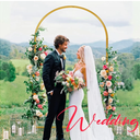 Wedding Arch Backdrop Stand Set of 3 Wedding Arches for Ceremony Chiara Backdrop Stand 3.9FT×7.2FT Metal Arch Backdrop Stand Round Arch Backdrop Stand