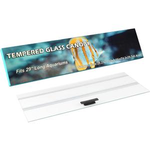 29.21x11.69 x0.16in Clear Tempered Glass Canopy,Aquarium Fish Tank Hoods FITS for Most 20Long/29 Gallon Fish Tanks (Aqueon, Marine Land & Perfecto)