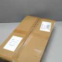 Cut-Out Design 23" Dog Gate Retractable Stair Gate Foldable Puppy Gate Indoor - Freestanding Lightweight Pet Barrier for Doorways, Stairs, Hallways (Extends to 41", White)