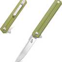 Eafengrow EF64 Folding Knife D2 Steel Blade G10 Handle Multitool Pocket Knife for Camping Hiking EDC Tool (army green)