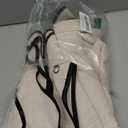 MIULEE 84" Long Scalloped Linen Shower Curtain with 12 Metal Hooks Cute Extra Long Boho Heavy Duty Washable Waterproof Thick Cloth Curtains with Black Border for Bathroom Hotel Bathtub,Beige