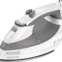 BLACK+DECKER Black & Decker F976 Quickpress Iron with Smart Steam Technology, White/Silver
