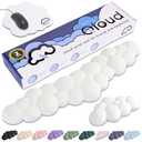 Create-ables Qloud Cloud Wrist Rest Keyboard Wrist Rest for Computer Keyboard Pad, Cloud Keyboard Wrist Rest, Wrist Pad for Keyboard, Memory Foam, Non Slip Base, Comes with Mouse Pad - White