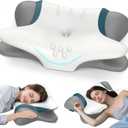Cervical Neck Pillow for Pain Relief - Ergonomic Side Sleeper for Sleeping, Cooling Memory Foam Pillows for Neck Support, Contour Orthopedic Bed Pillow for Back Stomach Sleepers