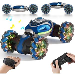 RC Stunt Cars Remote Control Car Double-Sided Driving 360 Flips Rotating Car Toy All Terrain Off-Road car,4WD Gesture Sensing Rc Cars for Teen Boys for Kids for Boys Girls Age 6-12