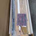 GarveeHome Natural Rattan Full Size Bed Frame with Sliding Barn Door Storage Cabinets, LED Light Headboard, Boho Farmhouse Wood Platform Bed with Solid Wood Legs Support, No Box Spring Needed