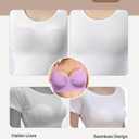 Lover-Beauty Bralettes for Women - Wireless Seamless Bra Stretch Comfort No Underwire Unlined Everyday Bras (Purple, M)