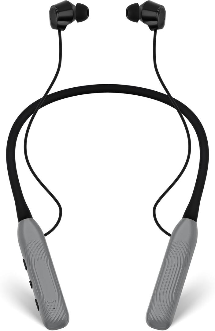 Neckband Bluetooth Headphones1-Year Quality Support) , 1000H Extra Long Battery Life with Magnetic Earphones,Wireless Earbuds with Mic,Waterproof In-Ear Headset for Sports/Workout/Office (Silver)