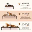 Heeyoo Elevated Dog Bed, Cooling Raised Pet Cot with Chew Proof Mesh Fabric and Steel Frame, Portable Dog Cot Bed with No-Slip Rubber Feet, 60 in