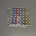 1-40 Numbers Round Labels Stickers, 1 Inch Self-Adhesive Small Number Stickers Colorful Border Round Label for Classroom, Office, Organizing Inventory Storage (504Pcs)