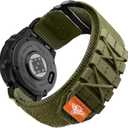 Bandletic Compatible with Garmin Instinct 2 3 Watch Bands, Rugged Tactical Nylon for Fenix 8 47mm/7/6 Pro/5 Plus, Quick Fit 22mm Strap Fit for Forerunner 970/965/955/945/Approach S70/S62/S60/Quatix