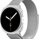 Milanese Loop Metal Band for Samsung Galaxy Watch 8 Band 40mm 44mm/8 Classic 46mm Women Men,Mesh Magnetic Stainless Steel Strap for Samsung Galaxy Watch 8 Bands 44 mm 40 mm/8 Classic 46 mm Correa