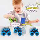 LODBY Monster Trucks Toys for Boys - Toddler Push and Go Truck Race Cars for Kids Party Favors Ages 2-4 3-5, Flip Stunt Car Toys for 2 3 4 5 6 Year Old Boy Birthday Gifts