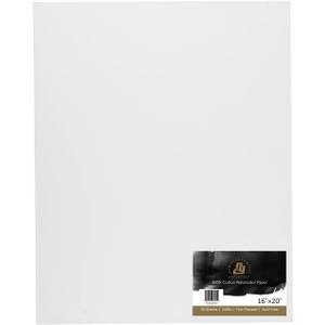 New York Central Watercolor Paper - 16x20-1 Pack of 10 Sheets, 140 lb. Hot Press - 100% Cotton, Acid-Free, Archival Quality, Bright White Watercolor Paper Pad for Wet & Dry Media